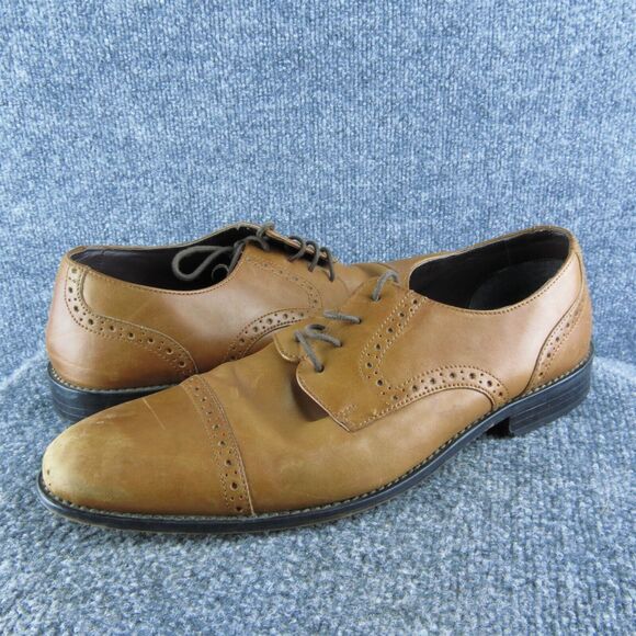 Stacy Adams Men's Brogue Toe Cap Derby Oxfords Brown Leather Sz‎ 10.5M Used 2025 - Picture 1 of 6